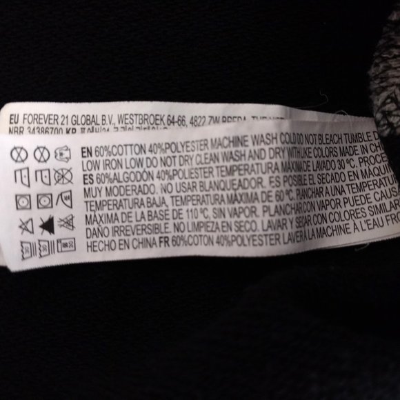 21 MEN Sweater Jacket Men's L Black Gray Full Zip Mock Neck - Picture 7 of 9